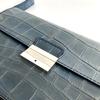VERSACE logo Bag Clutch Bag with Strap Clutch bag Embossed Leather blue