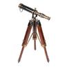 Lupa teleskopowa z mosiądzu morskiego z soczewką optyczną i drewnianym trójnogiem