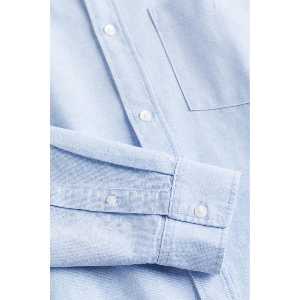 H M Regular Fit Oxford sHirt ligHt Blue