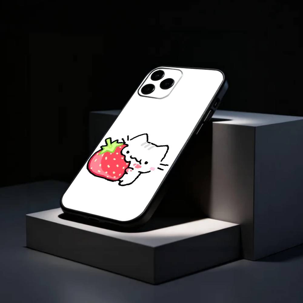 Cute B-Basil L-Leaf Cat Cartoon   Phone Case Silicone Soft For IPhone 17 16 15 14 13 12 11 X XR Plus Pro Max Plus