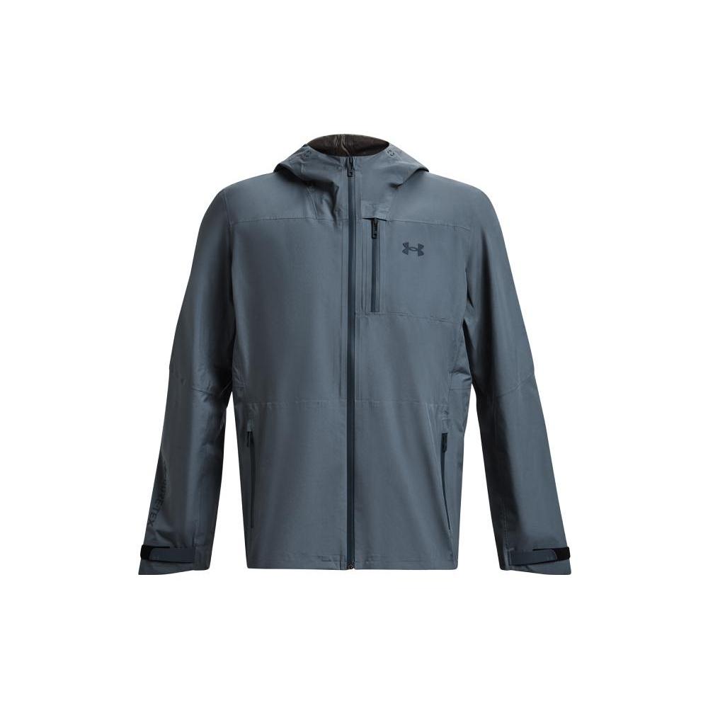 Under Armour Stretch Woven Windbreaker Jacket Grey Blue Men s 1369994-002 L