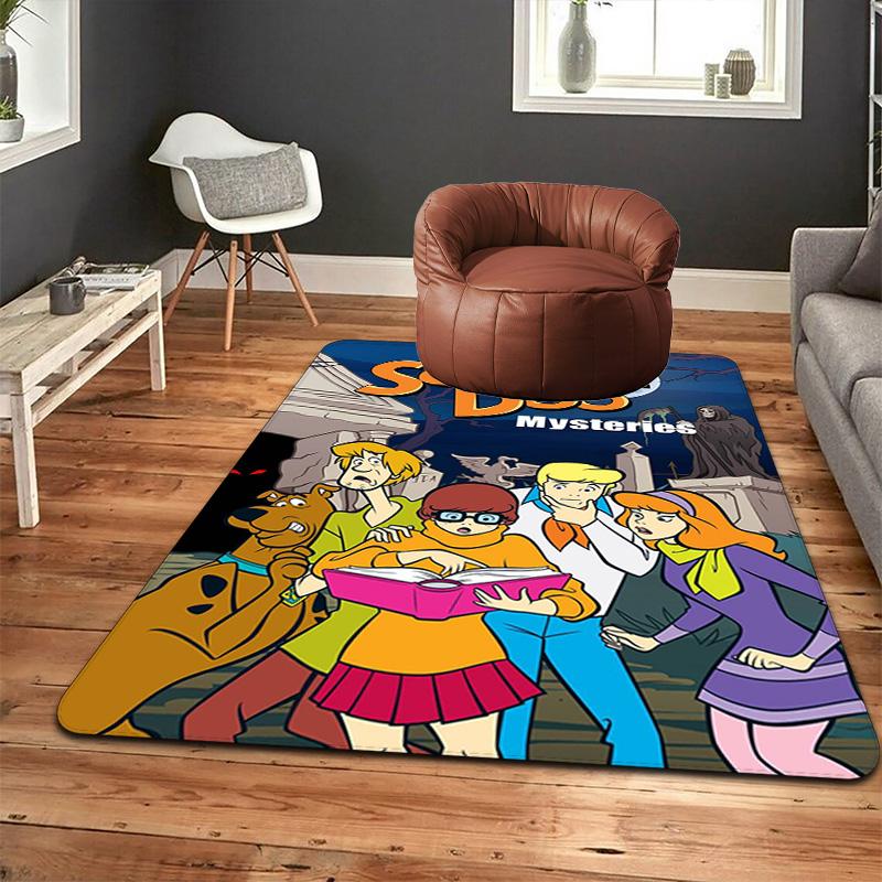 Scooby-Doo Anime Theme Rug Floor Mat for Living Room or Bedroom Soft and Comfortable Carpet a Gift for Birthday and Holiday.