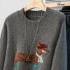 Women's Loose Fit Round Neck Pullover Sweater