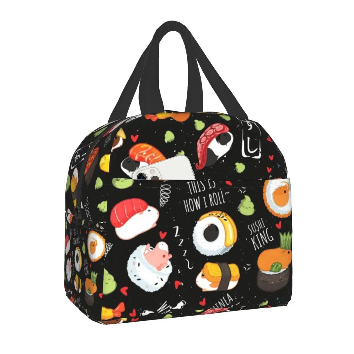 

Японская аниме-еда, суши, кошка, сумка для обеда, женская, детская, изолированная, для работы, школы, индивидуальные, портативные сумки-тоут Bento 22x20x13CM темно серый