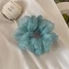 Hair Tie for Women, High Elastic Mesh Fabric Hair Rope, Plaid Pattern Lightweight Soft Half-Tied Updo Ponytail Holder, Korean Style Hair Accessory