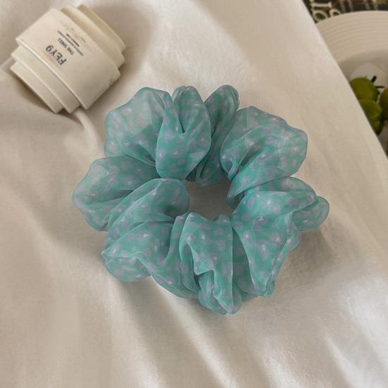 Hair Tie for Women, High Elastic Mesh Fabric Hair Rope, Plaid Pattern Lightweight Soft Half-Tied Updo Ponytail Holder, Korean Style Hair Accessory