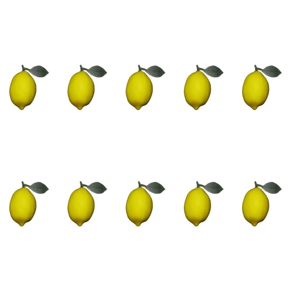 Realistic Artificial Lemon with Branches and Leaves Designed for Photography Retail Presentation and Home Decorative Purposes