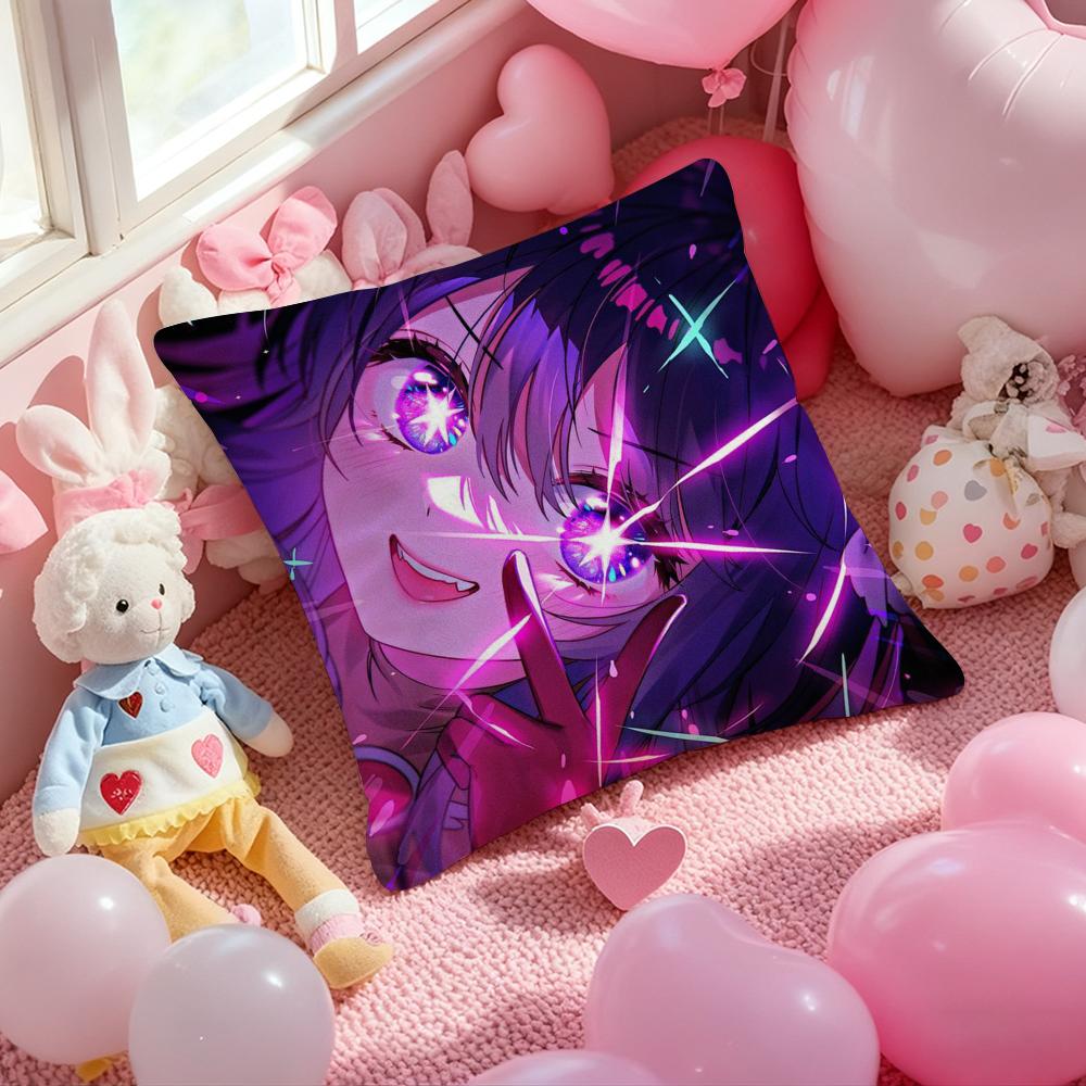 Hot Anime HHoshino Ai Pillow Case Soft Plush Fabric DoubleSided Printed Cushion Cover Warm Winter Sofa Pillow Case