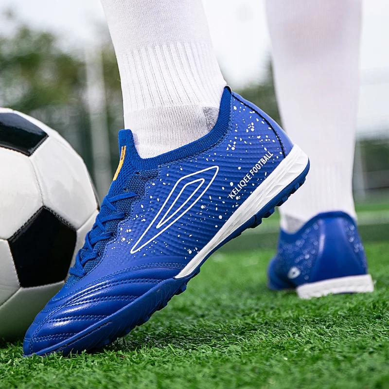 Men's Soccer Shoes Large Size Ultralight Football   Boots Boys Sneakers Non-Slip AG/TF Soccer Cleats Ankle Boots Unisex