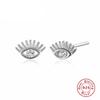 S925 Sterling Silver Fun Mini Turtle Angel Eye Stud Earrings Niche Design Sense Simple And Convenient Earrings Women