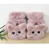 Women Plush Warm Glove Fur Lovely Rabbit Cat Mittens Flip Fingerless Gloves Soft Girls Thick Gloves Flexible Half Finger Winter