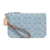 Coach Tech Portemonnee 19 Gepreegd Logo Plaatje Klassiek Monogram Portemonnee voor Dames Blauw CJ874-LHPBU
