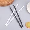 100Pcs Black Drinking Straws Plastique Straws Single Piece Paper Packaging Rietjes Flexible Party Kitchen Beverage Straws
