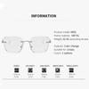 2PCS Photo-sensitive Color-changing Anti-blue Light Progressive Glasses, Pure Desire, Sky Star, Frameless Design 6005