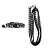 Dog Leash Collar Set Padded Solid Polyester Ribbon Footprint Cat Necklace Outdoor Walking Pet Accessories