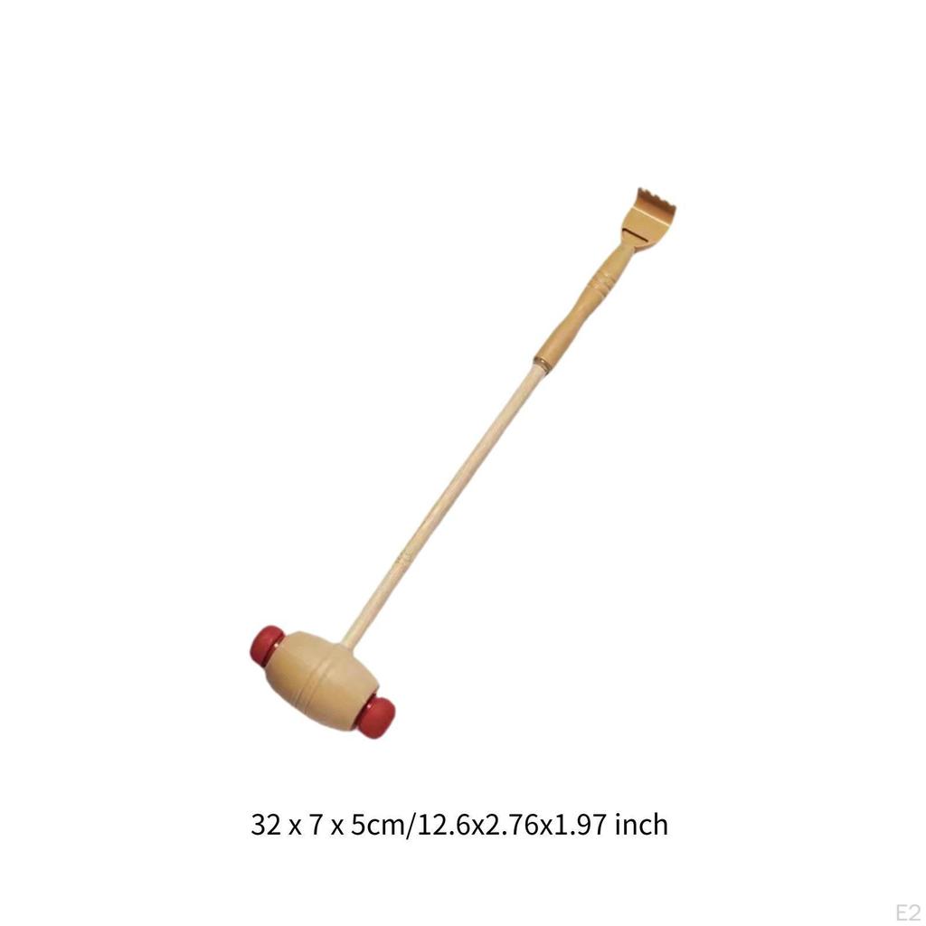 Massage Hammer Tickle Rake Back Muscle Stick, Wooden Body Tool Knock for