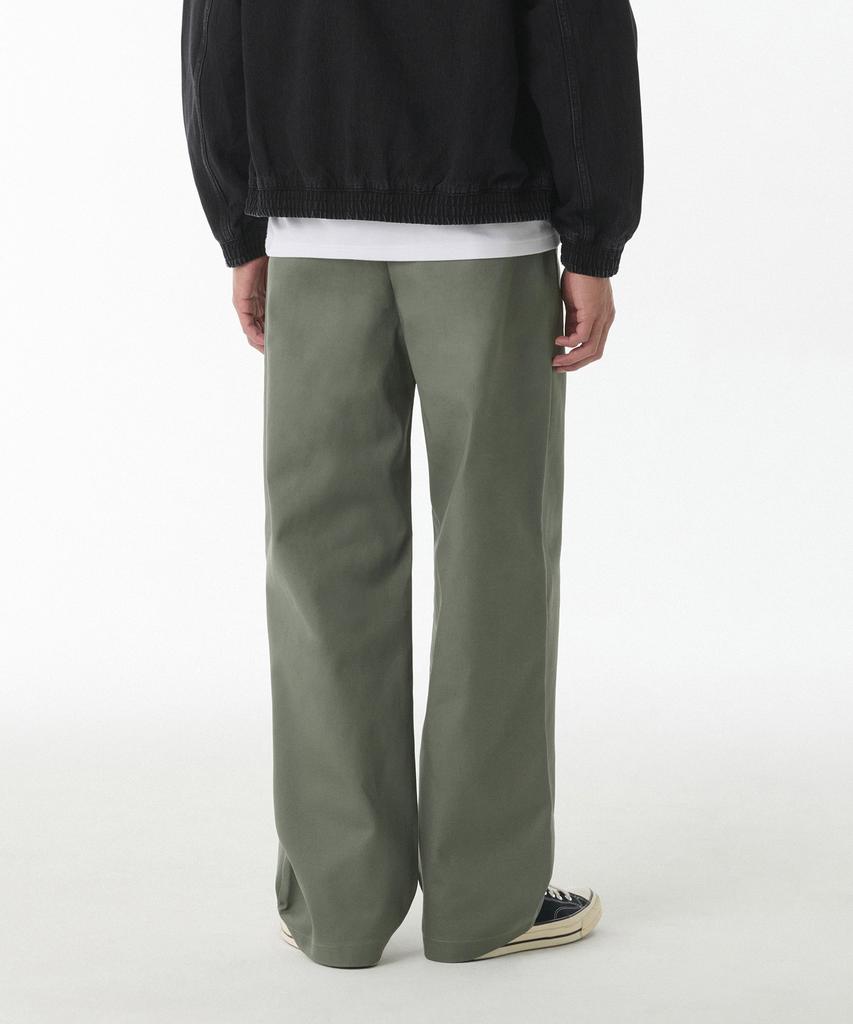 MUSINSA STANDARD Heavyweight Cp Wide Chino Pants [Smoke Green]