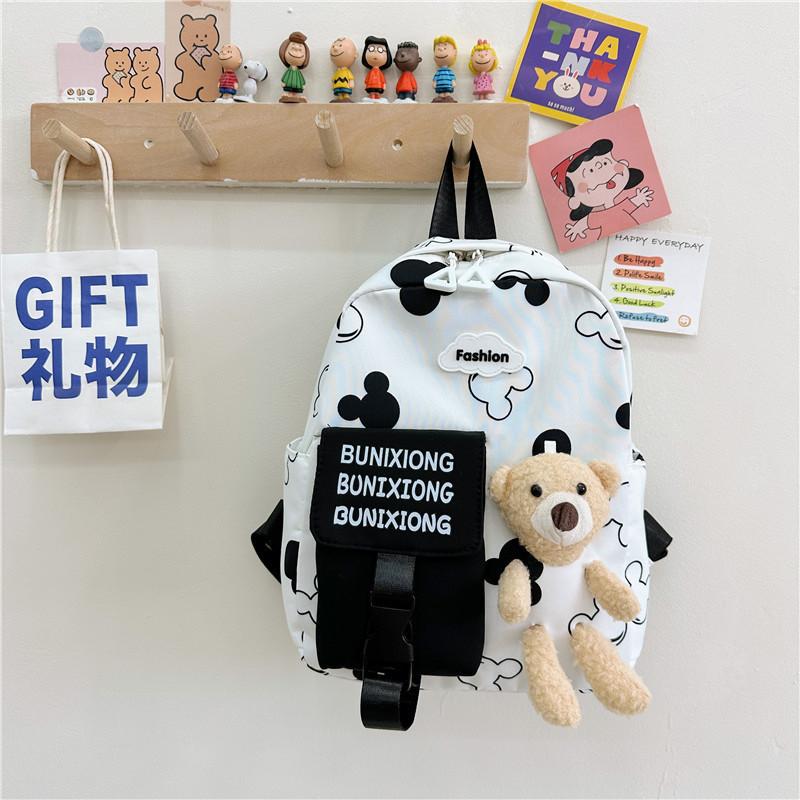 Adorable Cartoon Bear Backpack For Kids Stylish And Lightweight Oxford Cloth School Bag