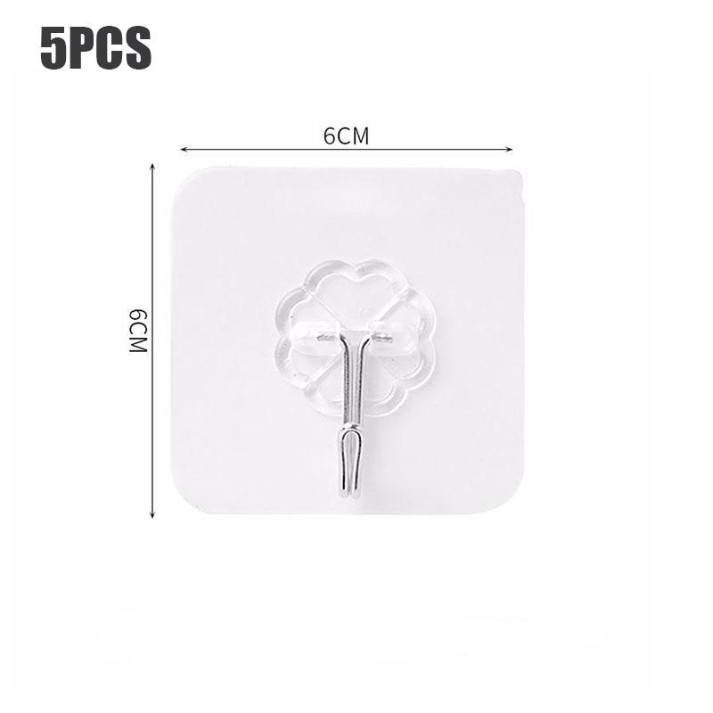 

5/10/20PCS Stainless Steel Storage Hooks Kitchen Bathroom Door Wall Multi-Function Storage Hanger Self Adhesive Hook