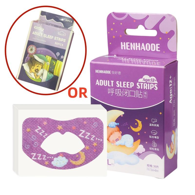 30Pcs Breathing Correction Patch Shut Up Patch Orthosis Tape Kids Cartoon Anti-Snoring Stickers Sleeping Closed-Mouth Stickers