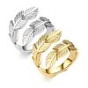 European and American Feather Ring Opening Titanium Steel Angel Wings Hip-hop Style Stainless Steel Jewelry Titanium Steel Stacking