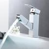 Sink Faucet Pull-out Hot and Cold Countertop Wash Basin Black Faucet for Bathroom