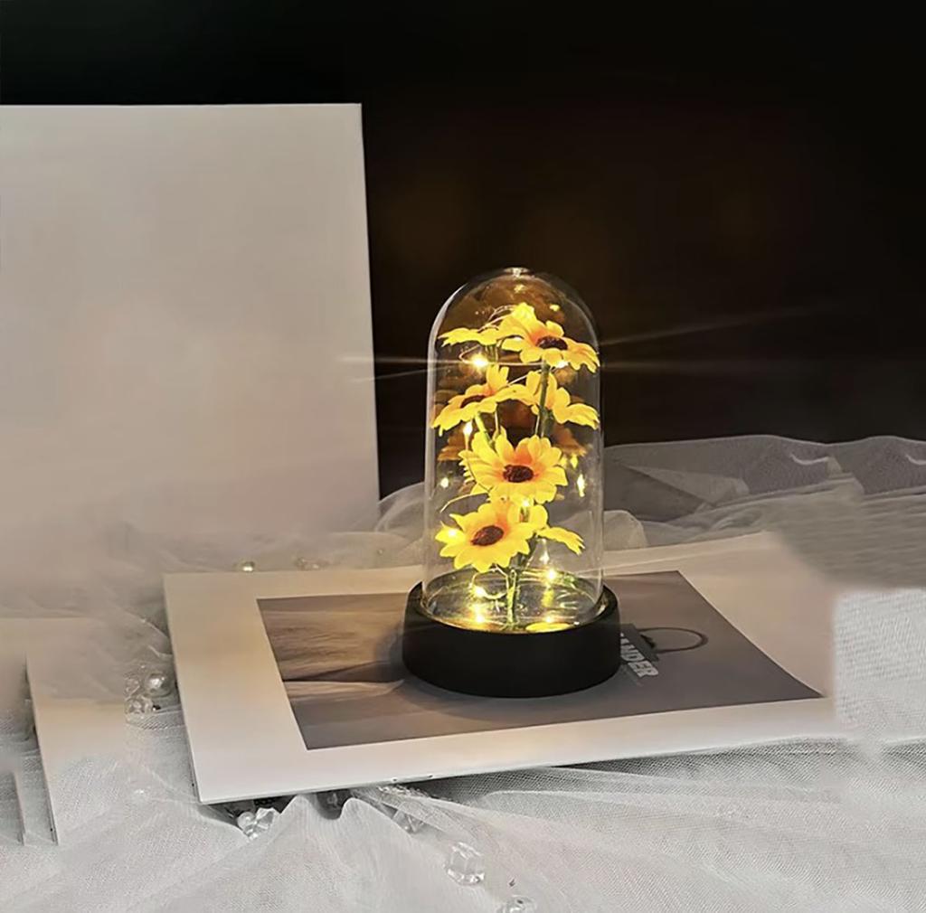 Graduation Season Gift Small Sunflower Plastic Set Mother's Day Send Wife Send Mother Valentine's Day Eternal Flower Gift Birthd