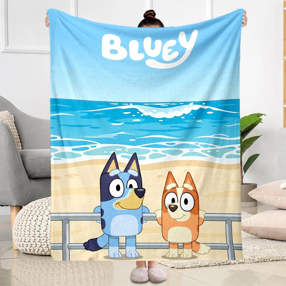 Bluey's Colorful Adventures Blanket Warmthful Decor Suitable for Picnics Seaside Couch All-Season Use Playful Design Gift for Travel Home Birthdays