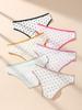 6 Stück/Set Damen Baumwoll-Slips Fashon Punkt Unterwäsche Niedrige Taille Slips Mädchen Slip Sexy Damen Unterhosen Weiche Damen Lingerie S-XL