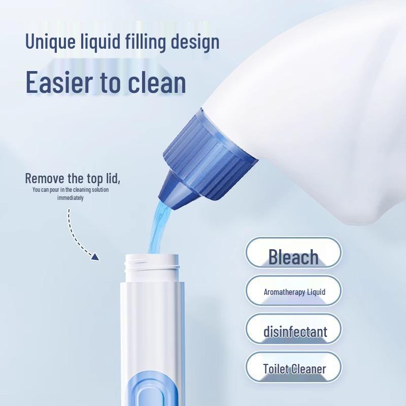 Perie de toaletă drăguță cu ventuză, montată pe perete, în formă de rață, cu dozator de lichid