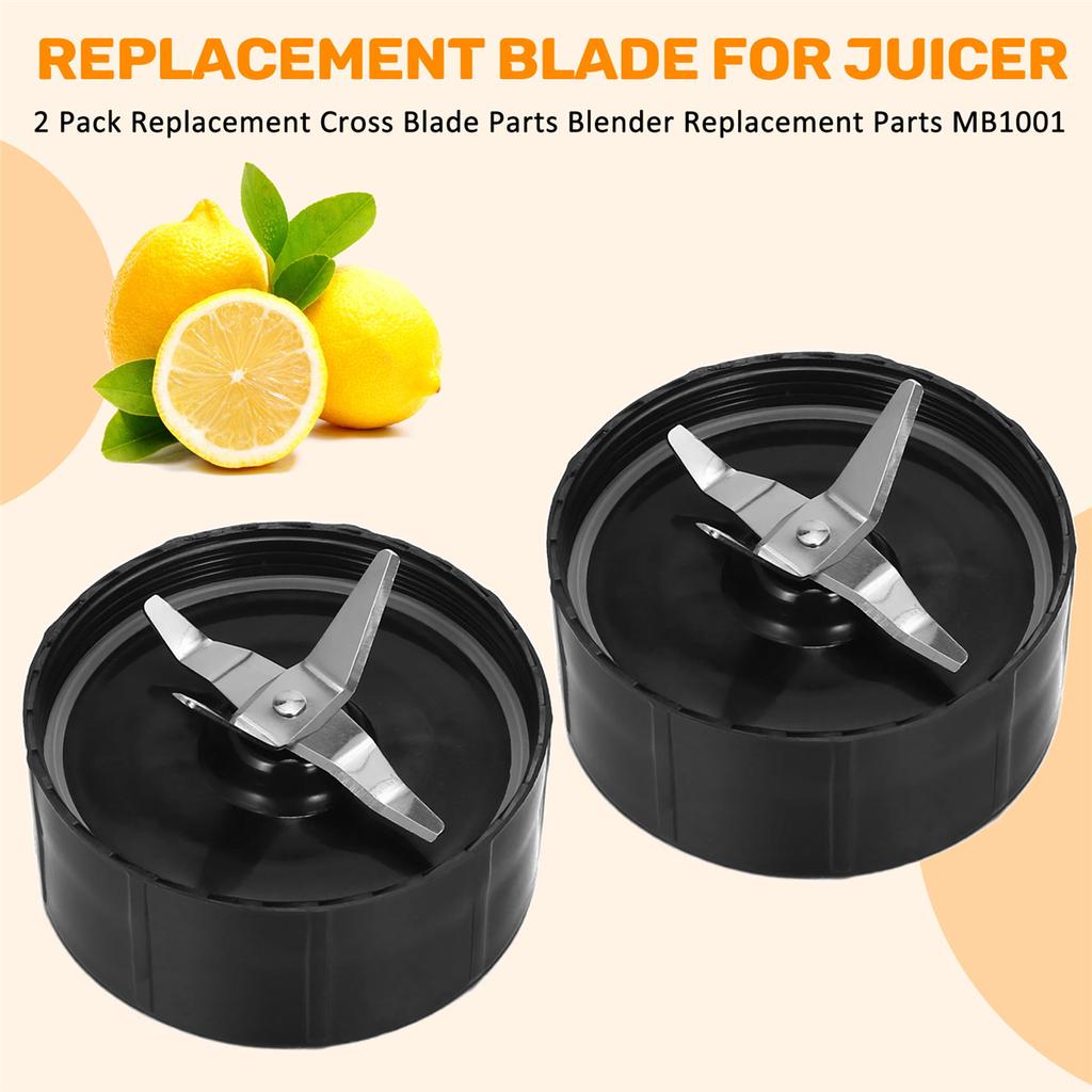 2 Pack Replacement Cross Blade Parts for Magic 250W Blender, Juicer and Mixer, Blender Replacement Parts MB1001