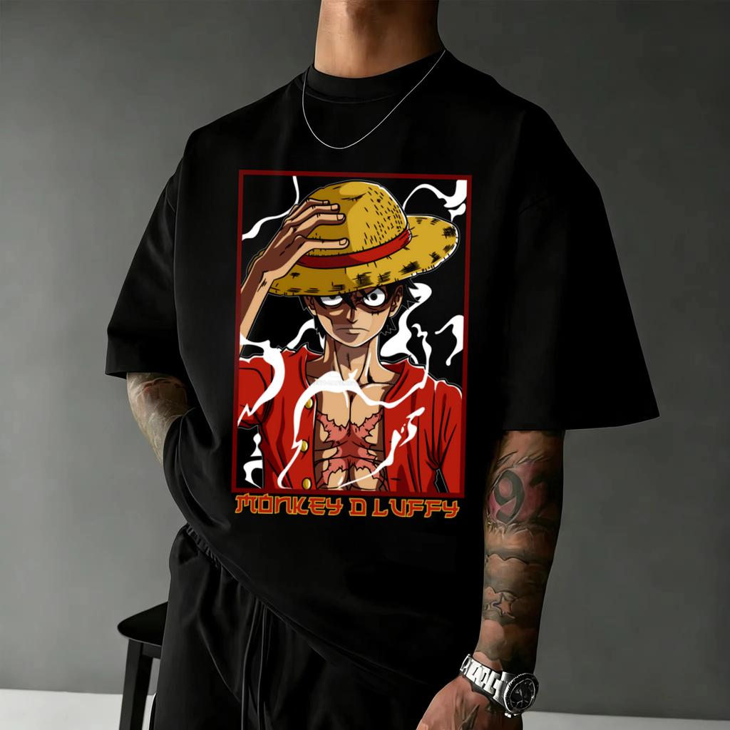 One Piece Anime T Shirt Unisex Unisex Cotton Short Sleeve Tee Tops 2026 Summer Luffy Zoro Sanji Graphic Print Streetwear Casual Y2k