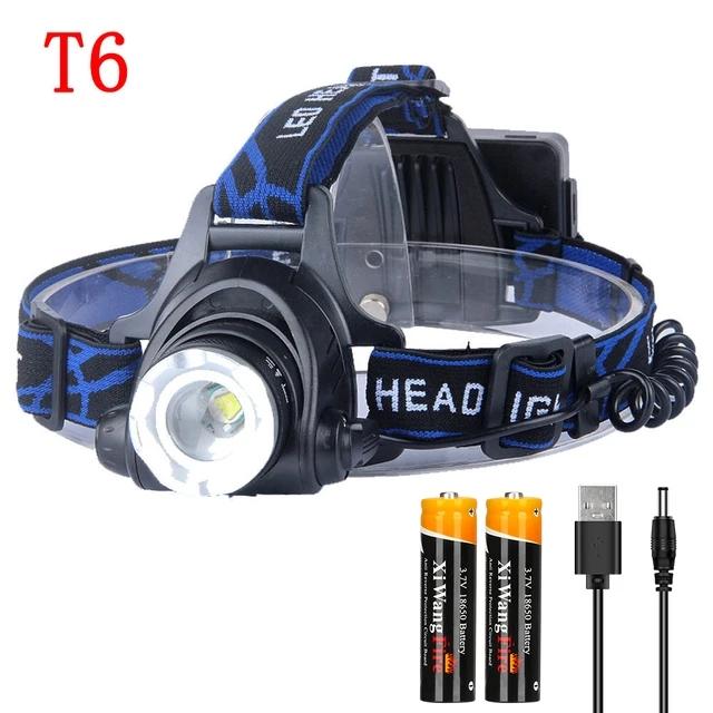 Powerful LED Induction Headlamp USB/DC Rechargeable Super Bright Head Flashlight Outdoor Camping Fishing Hunting Headlight