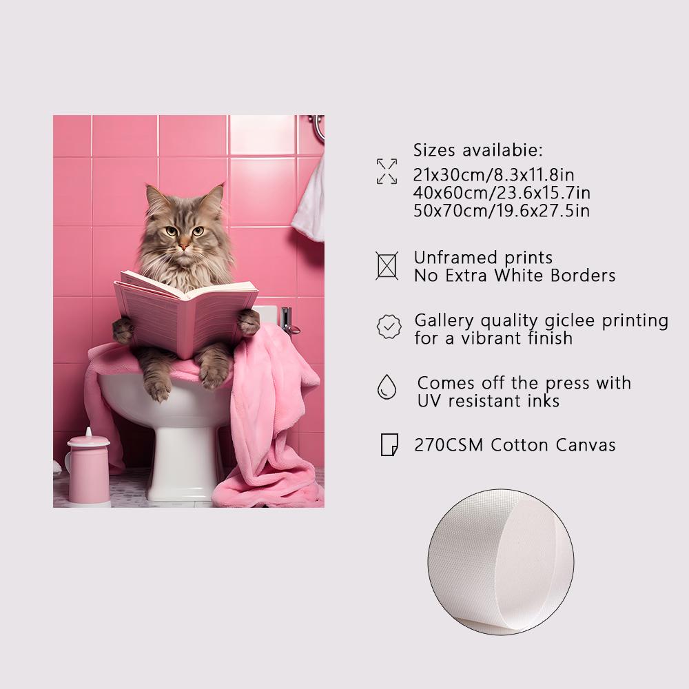 3 Raccoons Bathroom Poster Crocodile Dog Sitting In the Bathtub Canvas Painting Wall Art Living Room Posters Funny Gift for Kids