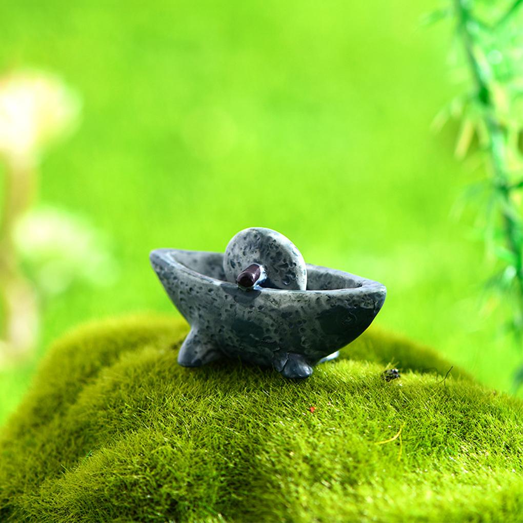 Resin Craft Drug Mill Self Assembly Simulation Anti Corrosion Small Mills Ornament Ornaments Accessory Table Birthday