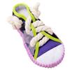 1Pcs Squeaky Bite Resistant Puppy Chew Toy Teeth Grinding Canvas Shoes Knot Cotton Rope Dog Molar Chew Toys Supplies
