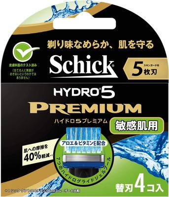 5 להבים Hydro 5 פרימיום לעור רגיש להבי חלפה 4 יחידות סכין גילוח לגברים