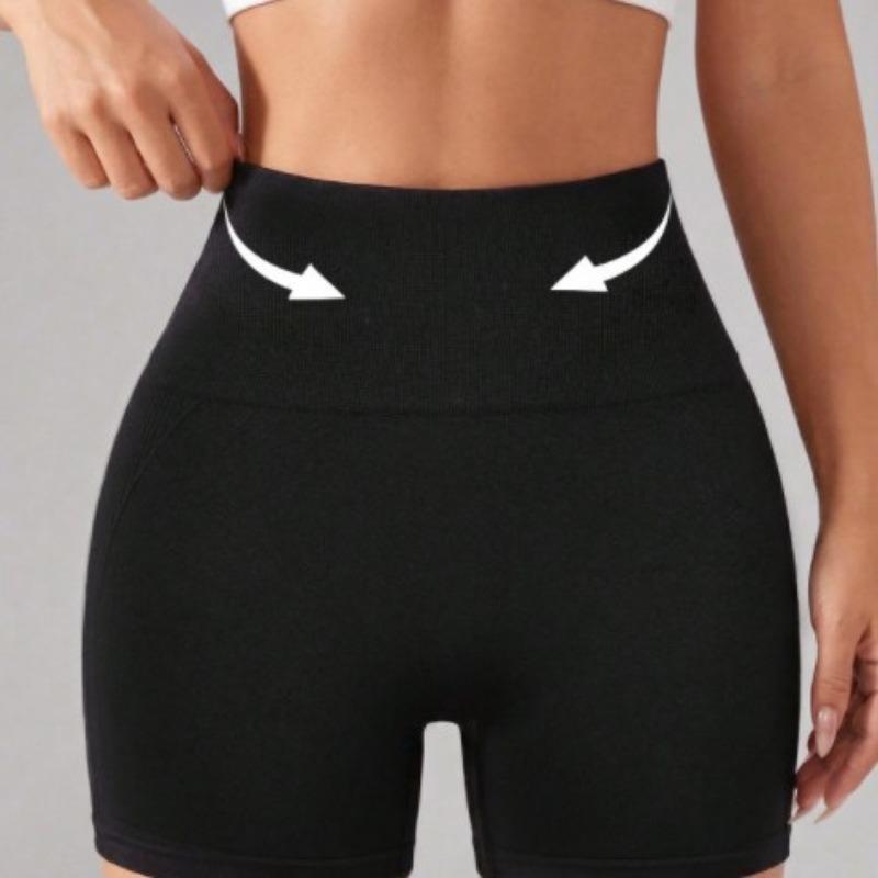 

Women High Waist Tummy Control Butt Lifter Seamless Fitness Shapewear Shorts S чёрный