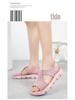 Women's Summer Fly-Knit Breathable Open-Toe Sandals & Slippers, Polyurethane Lightweight Design