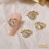 3D Bows Nail Art Charms Rhinestones Bows Charms Pearl Bowknot Nail Accessory 3D Alloy Nail Art Decoration for Women Girl