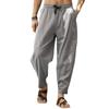 Men's Large Size Loose Casual Sweatpants Cotton and Linen Drawstring Hip Hop Lantern Pants Men's