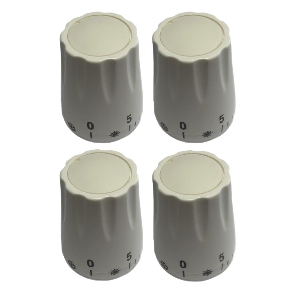 

4PCS Thermostatic Valve Rotary Handwheel Replacement for Underfloor Heating Manifolds Compatible with Radiator Controls білий