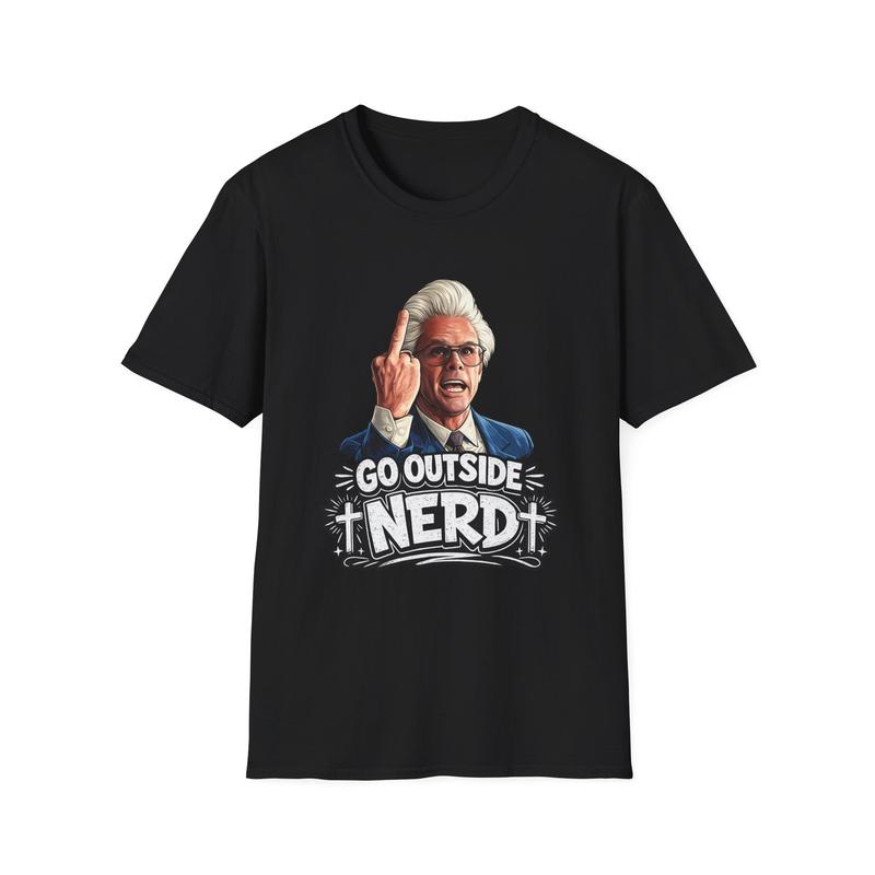 Go Outside Nerd Baby Billy Unisex T-Shirt| Funny Retro Character Graphic XL