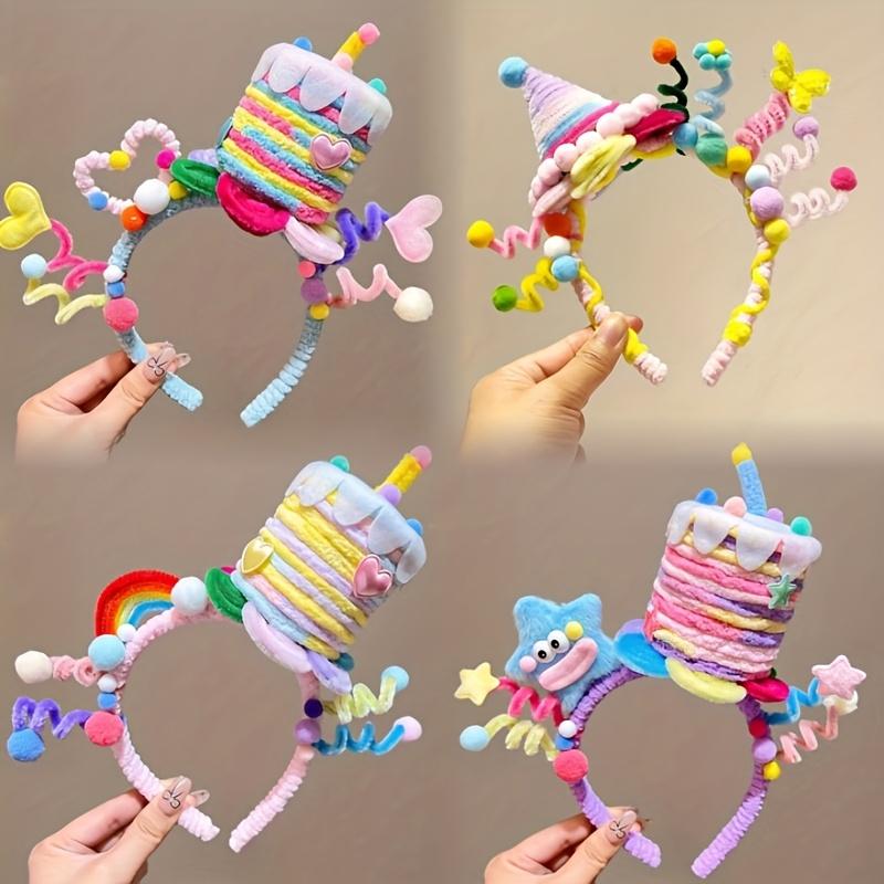 New 1Pc Birthday Party Twisty Hairband, Cute and Whimsical Headwear Hairband, Novel Party Birthday Gift, Photo Prop, Halloween Party Costume