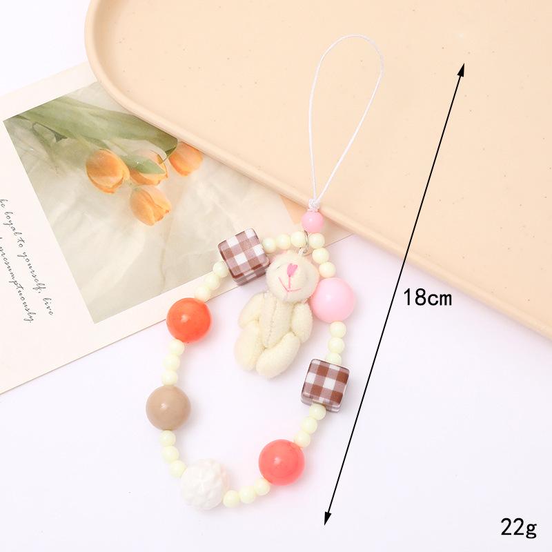 Elegantní perlový mašličkový korálkový řetízek na telefon a všestranná šňůrka pro ženy