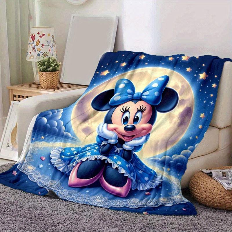 1pc Minnie Printing Blanket - Soft, All-Season Throw for Office Blanket,Personalized Gift with Adorable Cartoon Design