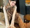 Imitation fox fur vest women's short sleeveless autumn and winter new plush vest jacket high sense versatile warm