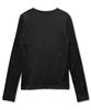 Damiswi Vintage Cross Asymmetric Button Long Sleeve_Black