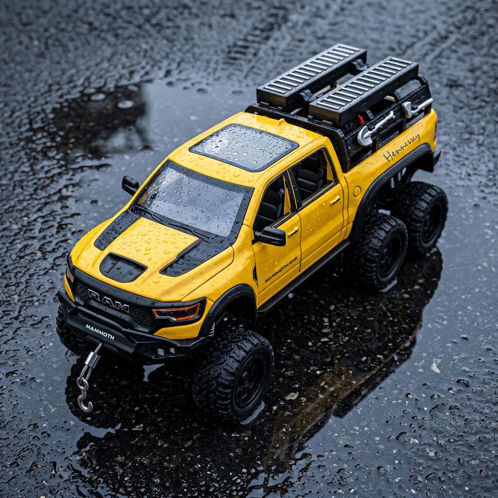 1:24 Dodge Hennessey Mammoth 1000 6x6 Tuned Overlanding Adventure Vehicle Home Trendy & Desktop Display Ornament Birthday Gifts