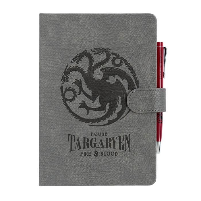 Carnet De Notes A5 - GRUPO ERIK - Game Of Thrones Targaryen - Couverture Rigide - 90 Feuilles - Produit Officiel